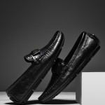 High Quality Cow Leather Crocodile Pattern Loafer BK-8332