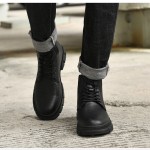 Genuine Cowhide Lace-up Martin Boots BK-YM1289