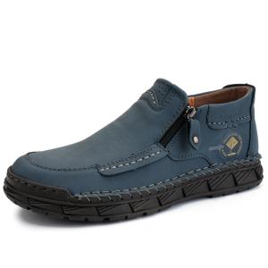Premium Microfiber Short Boot – Side Zipper Non-Slip Rubber Sole BL-8819