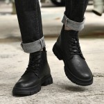 Genuine Cowhide Lace-up Martin Boots BK-YM1289